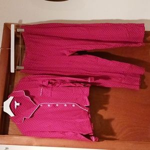 Charter Club Red PJ'S with White Polka Dots, Sz M